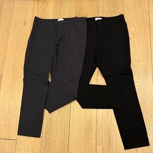 2PAIRS The Reset Classic Trousers in black(L) and charcoal (XL).